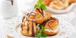 Sweet pastry with cream