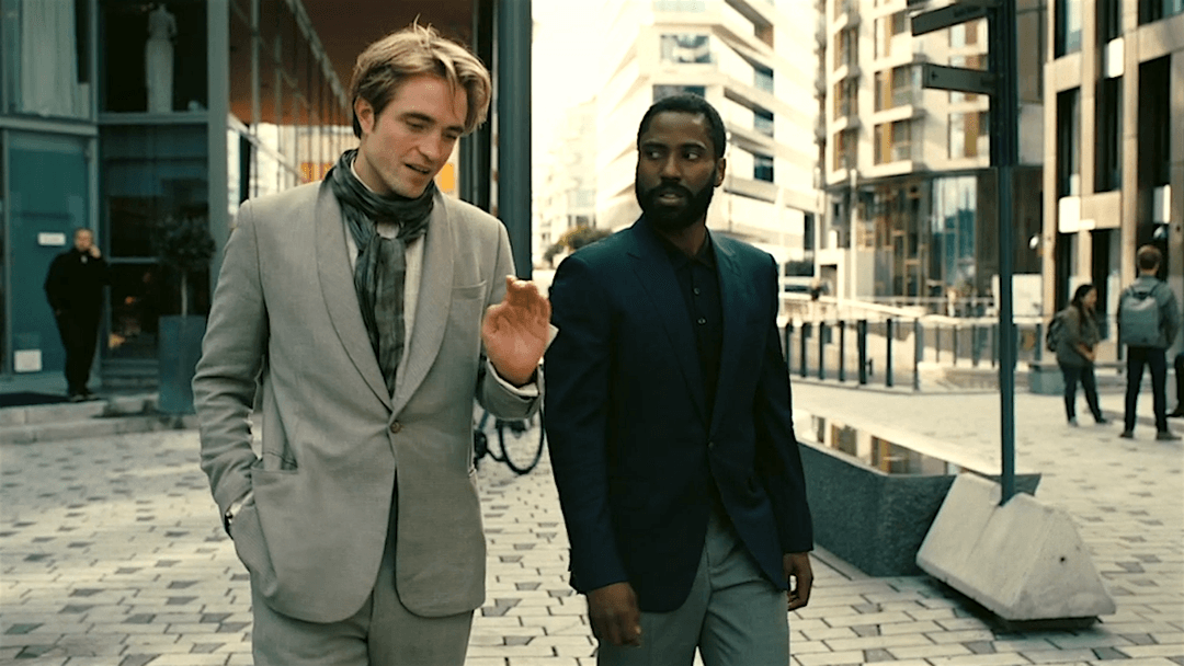 Two people walking