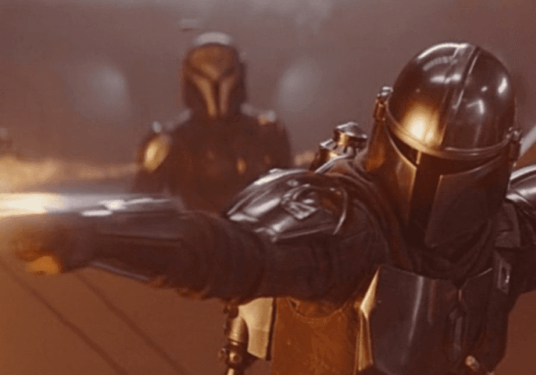 The Mandalorian fighting