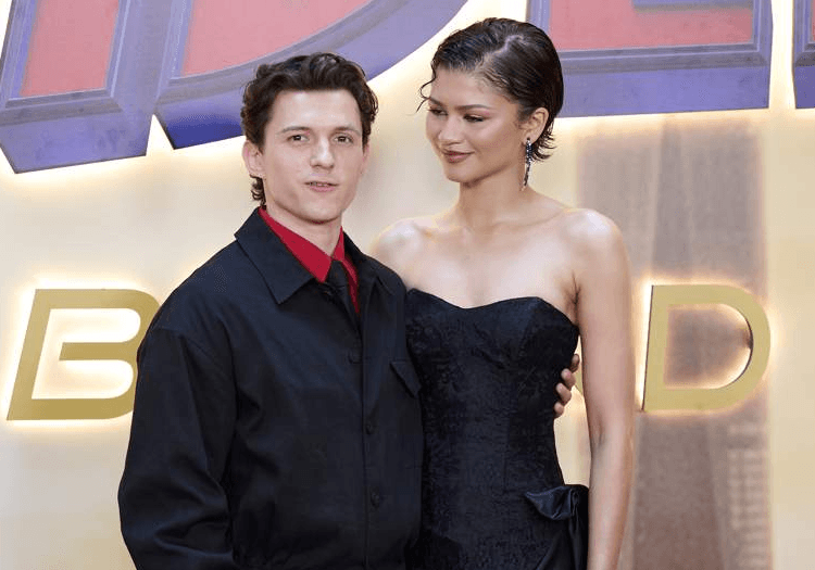 tom holland and zendaya at brand new day premiere