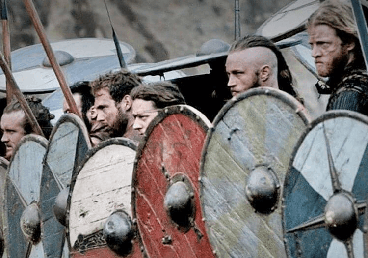 The shield wall in Vikings