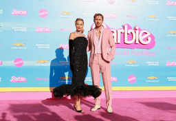 Ryan Gosling and Margot Robbie during Barbie premiere